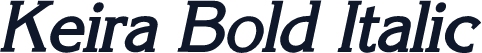 Keira Bold Italic
