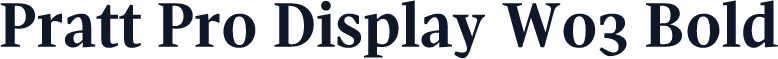 Pratt Pro Display W03 Bold