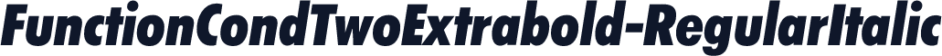 FunctionCondTwoExtrabold-RegularItalic