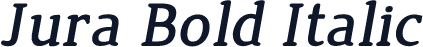 Jura Bold Italic
