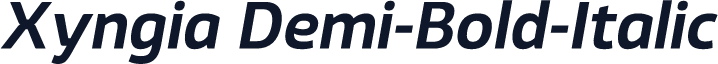 Xyngia Demi-Bold-Italic