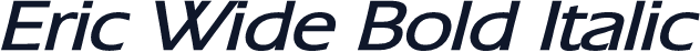 Eric Wide Bold Italic
