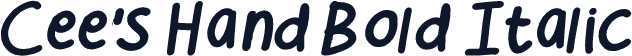 Cee's Hand Bold Italic