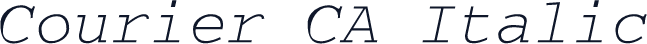 Courier CA Italic