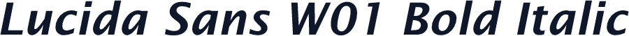 Lucida Sans W01 Bold Italic