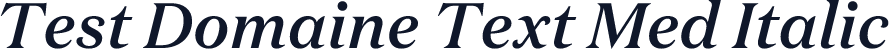 Test Domaine Text Med Italic