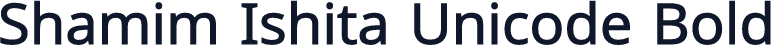 Shamim Ishita Unicode Bold