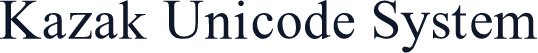 Kazak Unicode System