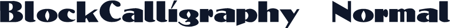 BlockCalligraphy  Normal