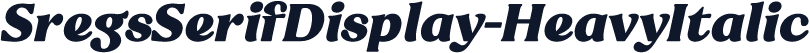SregsSerifDisplay-HeavyItalic