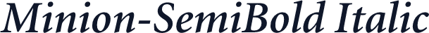 Minion-SemiBold Italic