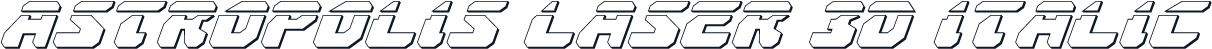 Astropolis Laser 3D Italic