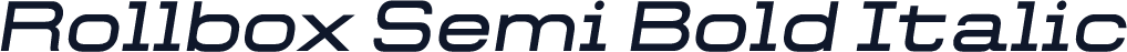 Rollbox Semi Bold Italic