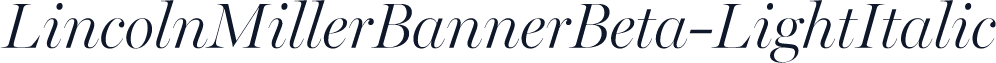 LincolnMillerBannerBeta-LightItalic
