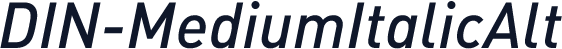 DIN-MediumItalicAlt