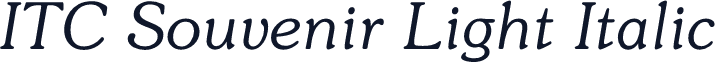 ITC Souvenir Light Italic