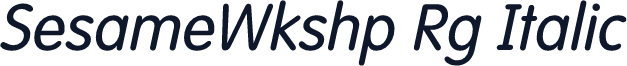 SesameWkshp Rg Italic