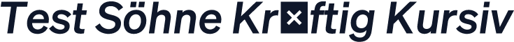 Test Söhne Kräftig Kursiv
