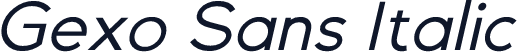 Gexo Sans Italic