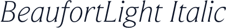 BeaufortLight Italic