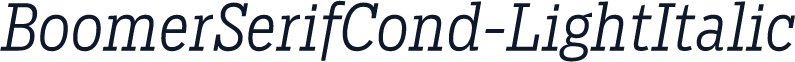 BoomerSerifCond-LightItalic