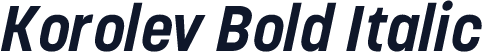 Korolev Bold Italic