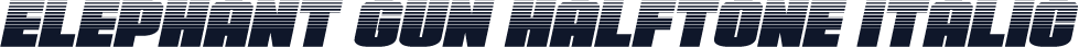 Elephant Gun Halftone Italic