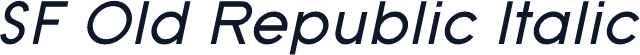 SF Old Republic Italic