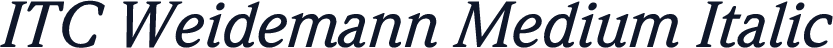 ITC Weidemann Medium Italic