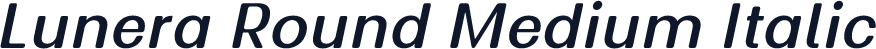 Lunera Round Medium Italic