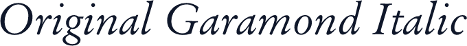 Original Garamond Italic