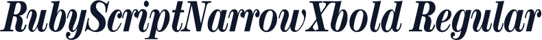 RubyScriptNarrowXbold Regular