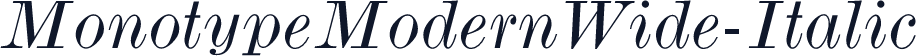 MonotypeModernWide-Italic