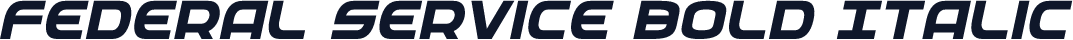 Federal Service Bold Italic