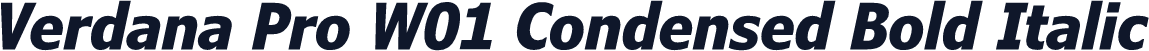 Verdana Pro W01 Condensed Bold Italic