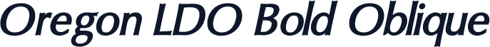 Oregon LDO Bold Oblique