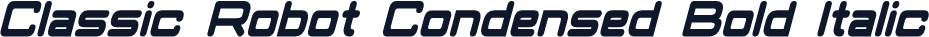 Classic Robot Condensed Bold Italic