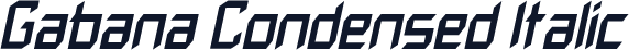 Gabana Condensed Italic