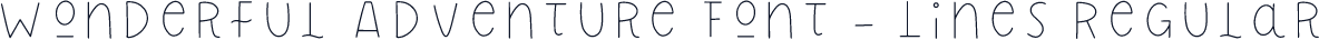 Wonderful Adventure Font - Lines Regular