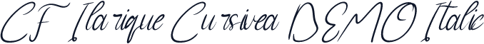 CF Ilarique Cursivea DEMO Italic