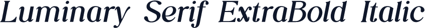 Luminary Serif ExtraBold Italic