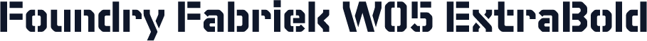 Foundry Fabriek W05 ExtraBold