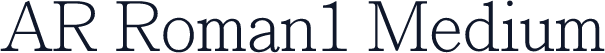 AR Roman1 Medium