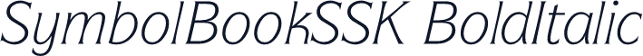 SymbolBookSSK BoldItalic