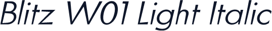Blitz W01 Light Italic