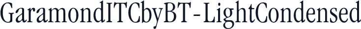 GaramondITCbyBT-LightCondensed