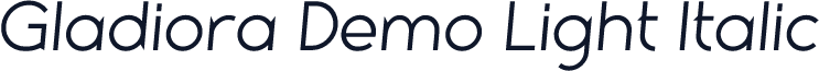 Gladiora Demo Light Italic
