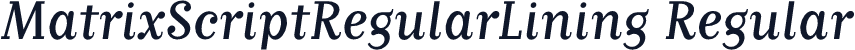 MatrixScriptRegularLining Regular
