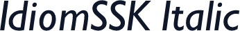 IdiomSSK Italic