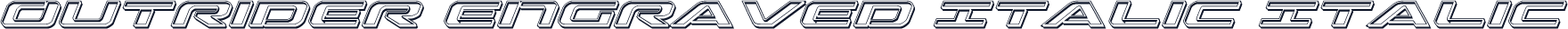 Outrider Engraved Italic Italic